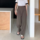 Lizakosht  Elegant Formal High Waist Harem Straight Pants Women Bottom New Autumn OL Solid Fashion Loose Suit Trousers Female